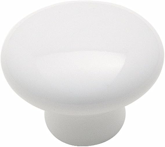 Amerock 1-1/4" Round Everyday Heritage White Cabinet Knob
