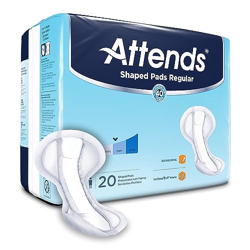 Polymer Core Heavy Absorbency Bladder Control Pad Shaped Pads Regular 12 X 25.2 Inch, One Size Fits Most, 4 Packs per Case