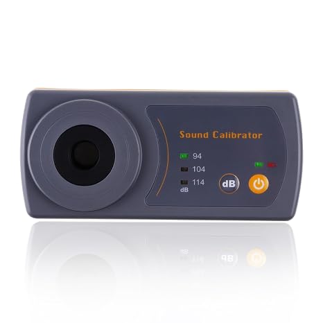Sound Level Calibrator Precise Decibel Meter Calibrator 94dB & 104dB & 114dB Calibrator with Three Calibration Level for Professional Sound Level Meters