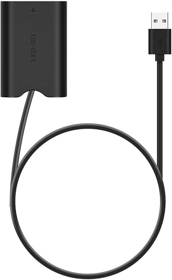 Camera Dummy Battery Decoded Power Adapter Cable Power Adapter Dummy Battery Kit NP-BX1 Fit for Sony ZV1 for DSC-RX100 M7 M6
