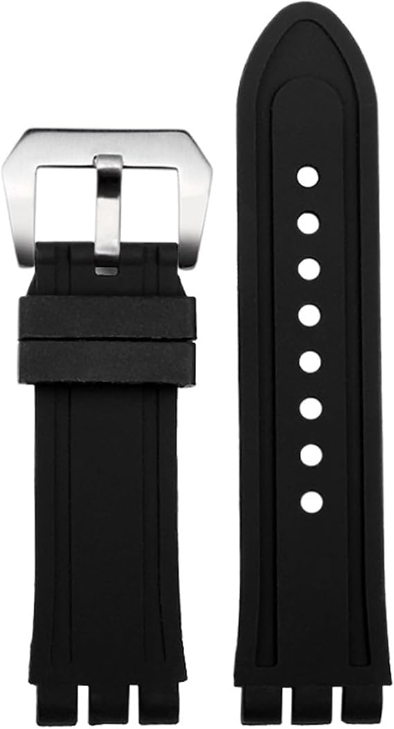 23mm Rubber Watchband Replacement Fit For Yos440 413 424 Series Fit For Swatch Silicone Wristband Bracelet Watch Accessories Men Watch Strap