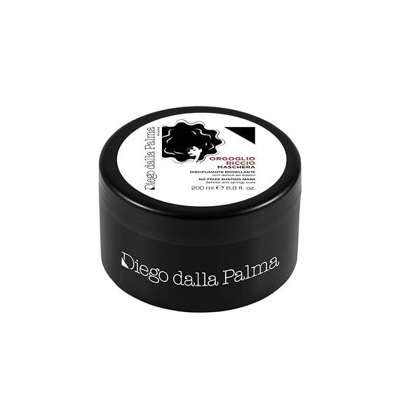 Diego dalla Palma Orgoglioriccio No-Frizz Shaping Hair Mask - Elasticizing And Repair Treatment - Supple And Soft - Provides Frizz-Control - For Perfectly Defined And Controlled Curls - 6.8 Oz