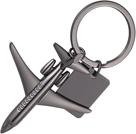Yuxh Airplane Keychain Metal Aviation Accessory for Pilots