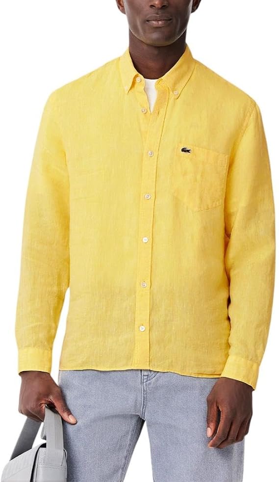 Lacoste Men's Regular Fit Linen Shirt