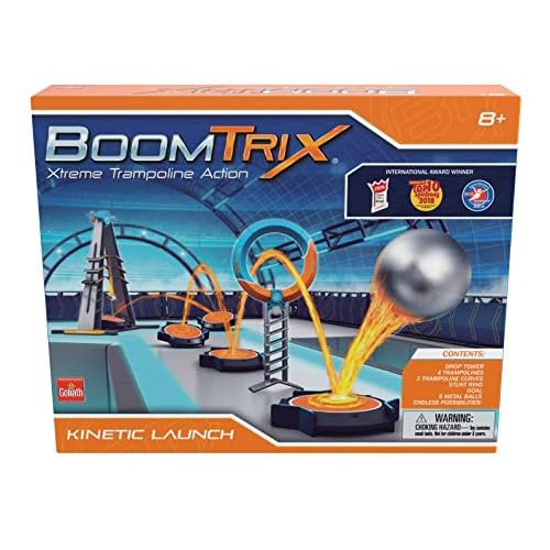 Boomtrix Kinetic Launch by Goliath - Kinetic Metal Ball Chain Reaction Stunt Kit - Fun - Educational - STEM