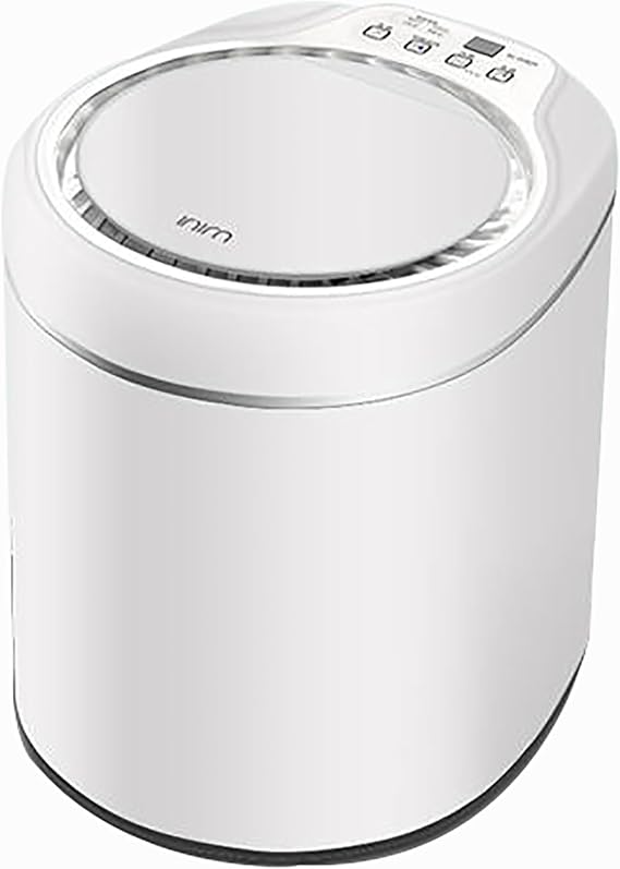 Fully Automatic Portable Washing Machine, Mini Foldable Washer and Spin Dryer, Ultrasonic Turbine Wash, for Apartments, Dormitories, Camping, RV, Blue Light (Color : Bianco)