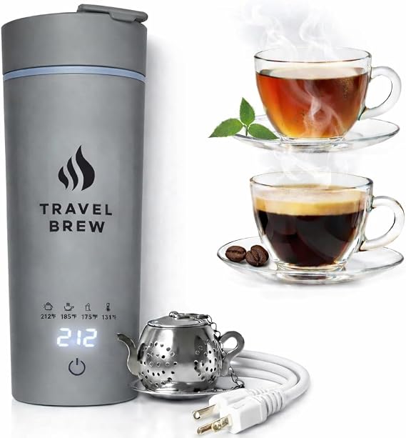 Travel Tea Kettle With Tea Infuser - 500ml with Auto Shut Off Protection