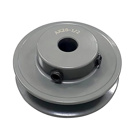 2.85" OD 1/2" Bore Single Groove V-Belt Sheave, AK28-1/2 V-Belt Pulley, Cast Iron,Grey, A Belt Section,for V-Belt