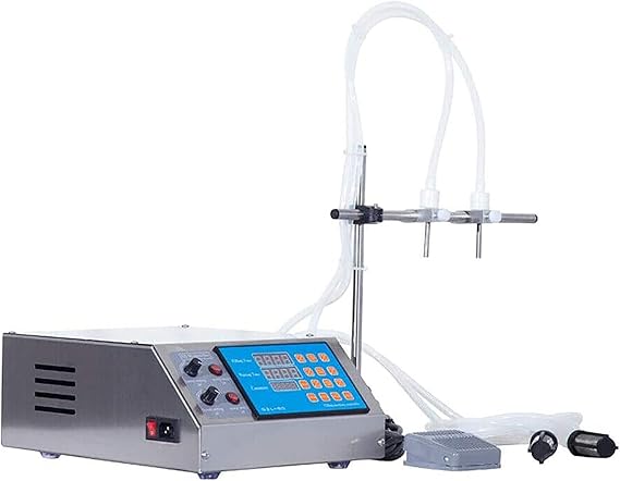 Liquid Filling Machine Double Heads Liquid Filling Machine,Pump Filling Tool Kit,Peristaltic Diaphragm Liquid Bottle Filler 4L/Min
