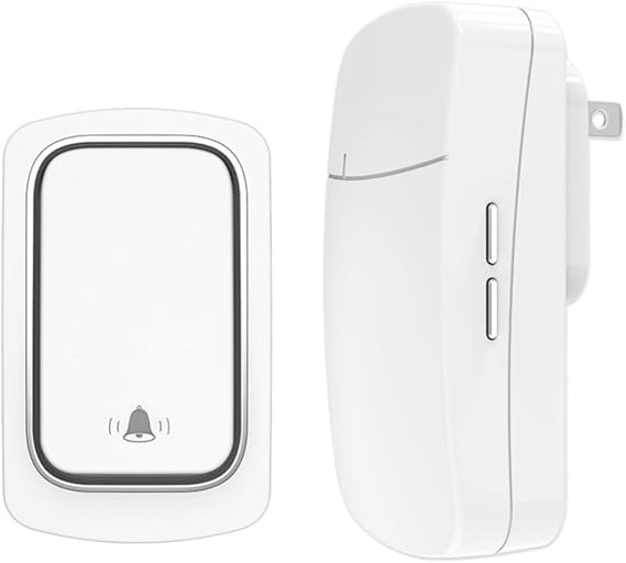 Self-Powered Wireless Doorbell, White