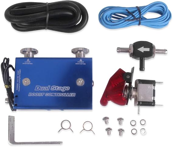 LANRU boost controller Dual Stage Electronic Turbo Boost Controller Turbocharger PSI Boost Controller Kit