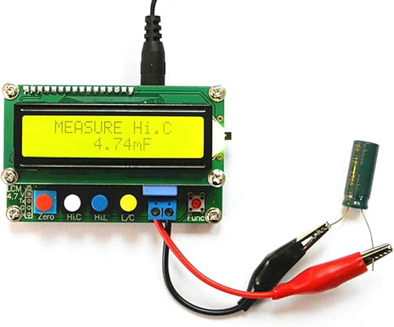Digital Capacitor Meter Inductance Capacitance L/C Meter LCD Capacitance Meter Tester Mini USB Interface with USB Cable