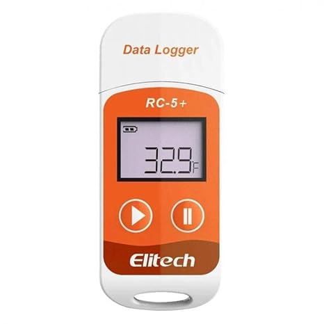 Multi Use USB Temperature Datalogger (Range: -30°C to 70°C) for Pharmacies, Chemicals, Logistics & Cold-chain, Cold storage, Laboratory | Model: Elitech RC5+ (5)