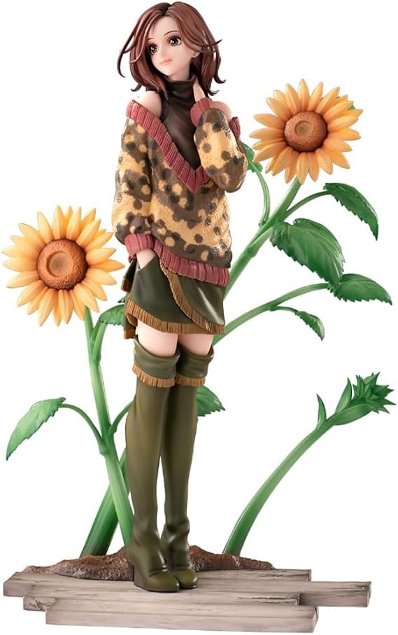 QAHEART Anime Illustration Nana Komatsu Figure Original Art Painting Sunflower Komatsu Nana Action Statue Desktop Figurine Collectibles