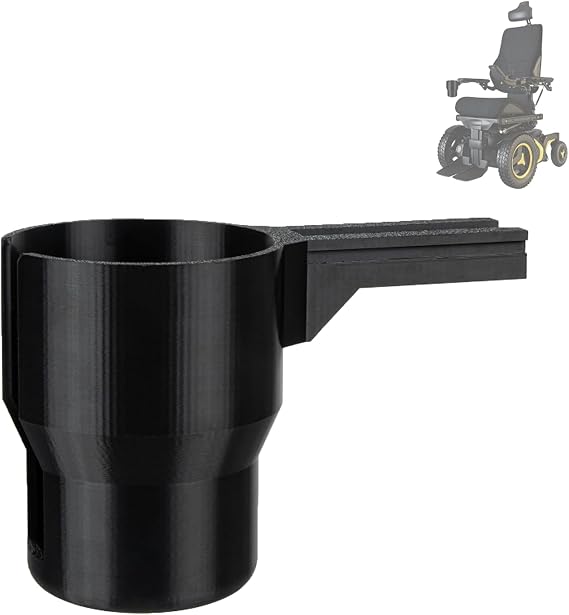 Cup Holder for Wheelchair | Compatible with Permobil | Compatible with 40oz Tumblers, Water Bottles & Travel Mugs | Secure & Convenient Drink Carrier