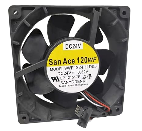 for 9WF1224H1D05 24V 0.32A Fan - 12038 12CM 3-Wire Cooling Fan 120X120X38MM