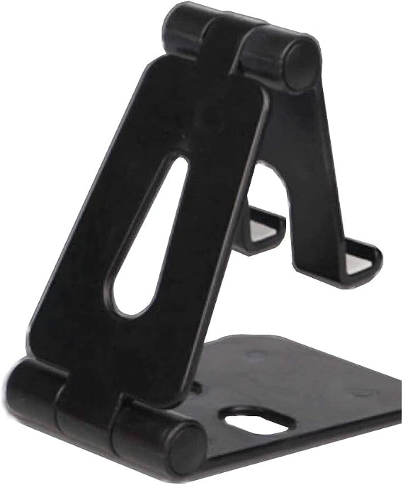 ZALUJMUS Desktop Foldable Stand for Phones, Free Your Hand, Adjustable, Compatible with All Phones, Cell Phone (Black)