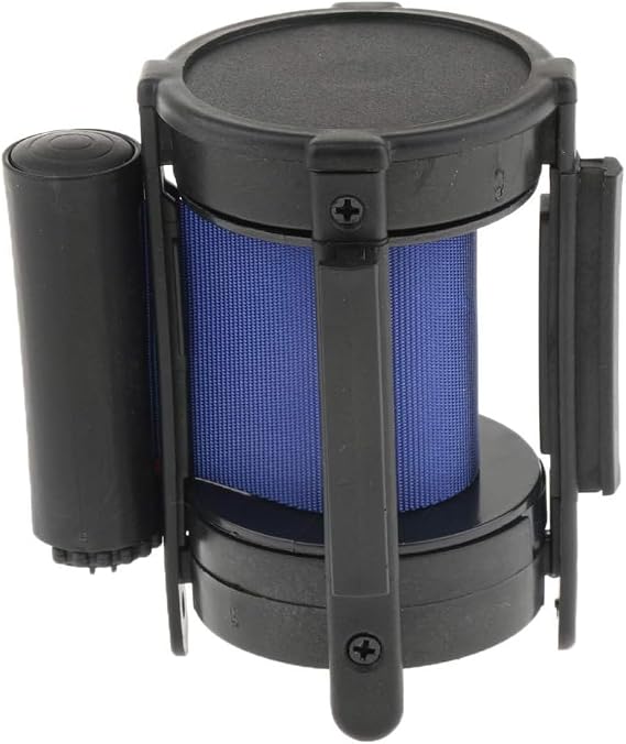 Retractable with Queue Crowd Control Barrier Tape 2m Wall Mount Unit Blue Nylon Caution Tape