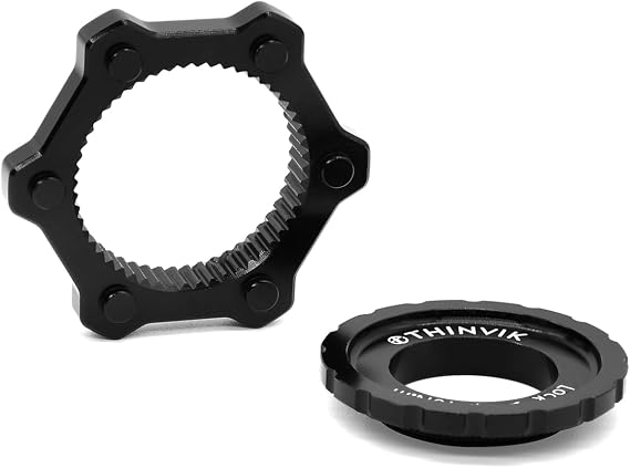 Thinvik Centerlock to 6-Bolt Rotor Adapter,Bike Hub Center Lock Conversion Adapter Centerlock to 6Hole Adapter Conversion Kit