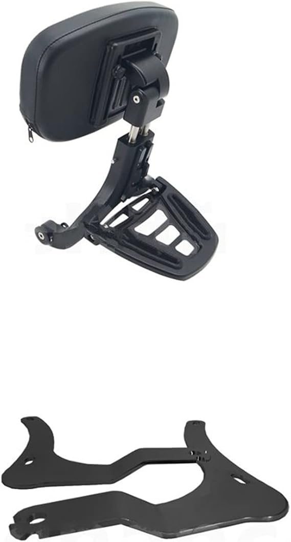 Rear Seat Cowl Motorcycle Backrest Multi-Purpose Driver Passenger With Folding Luggage Rack For Kawasaki For Vulcan 900 Classic(Black)