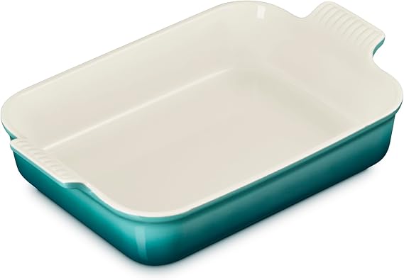 Le Creuset Stoneware Heritage Rectangular Dish, 4 qt. (12" x 9"), Riviera