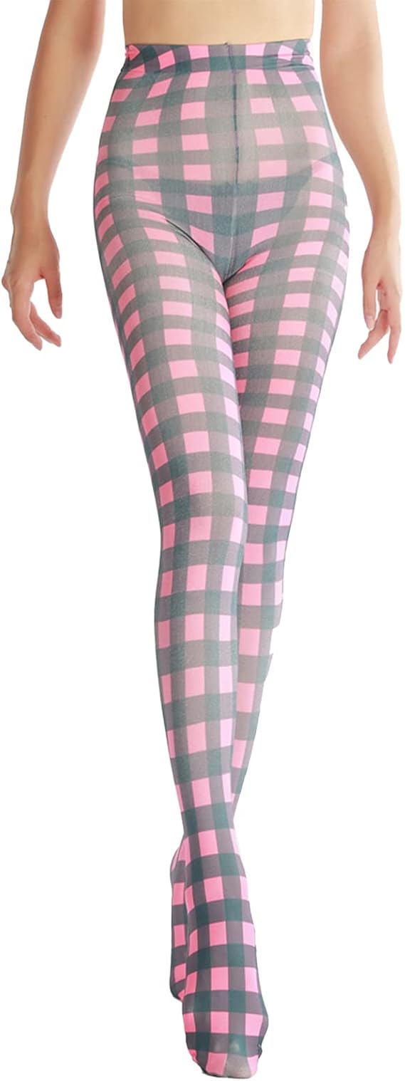 Sahabowi Women Tights, Opaque High Waist Pantyhose, Vintage Control Top Stockings