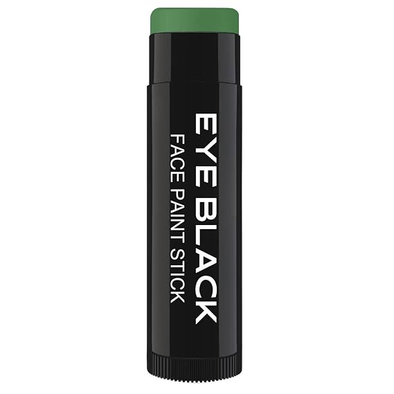 GREEN EYE BLACK STICK, Anti-Glare Eyeblack For Baseball Football Softball Lacrosse Accessories, Sweat-Proof Eye Black Grease Paint, Smooth & Long Lasting, Rich Full Coverage Color