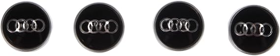Audi 80A071215 Universal Valve Caps with Rings Logo
