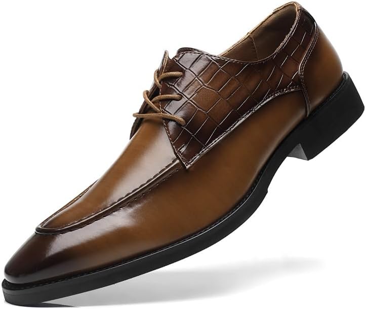 SANNAX Men's Monk Strap Shoes Single Buckle Plain Toe Formal Dress Business Leather Oxford, Wedding & Office