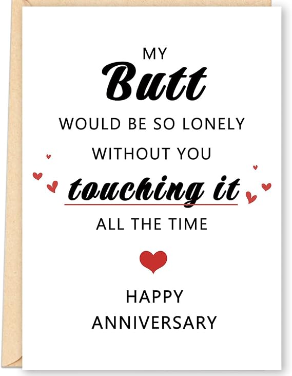 FANCYLUCKY Funny Anniversary Card Gifts for Women Men Him Her