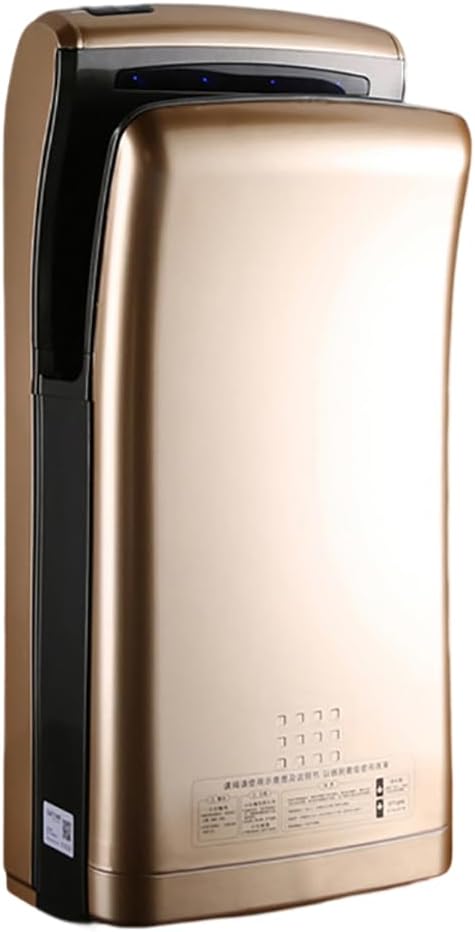 Automatic Hand Dryer, Commercial/Home Electric Hand Dryer, 5-7 Seconds to Dry, Vertical Electric Hand Dryer with HEPA Filter (Gold)