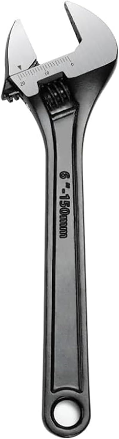 6 Inch Adjustable Wrench, Black