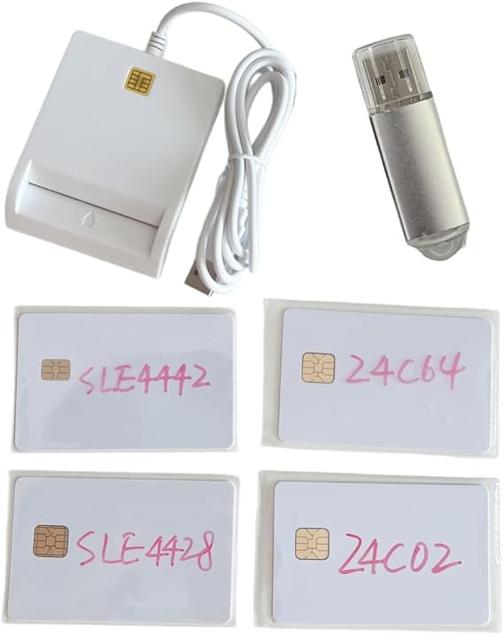 ISO7816 Contact Smart Card Reader DOD Military USB Common Access CAC, Compatible with Windows, Mac OS 10.6-10.10 and Linux System (White) by XCRFID