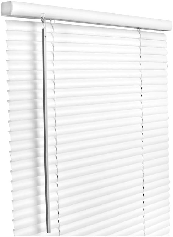 Living Accents Vinyl 1 in. Blinds 23 in. W x 64 in. H White Cordless