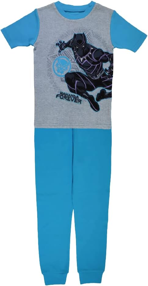 Marvel Boys' 2-piece Snug-fit Cotton Matching Holiday Pajama Set, Soft & Cute for Kids