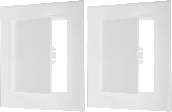 PATIKIL 5x5 inch(125x125mm) Removable Hinged Access Panel, 2 Pcs ABS Plumbing Access Doors Easy Wall Hole Cover for Drywall Plumbing Electrical Cables Wiring, White