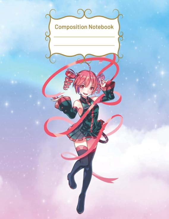 Independently published Composition Notebook: Kasane Teto : IA Vocaloid Otaku Anime Chibi Girl 120 Pages of 8.5" x 11" Blank Paper for Writing, College Ruled Premium Abstract Cover vol.2