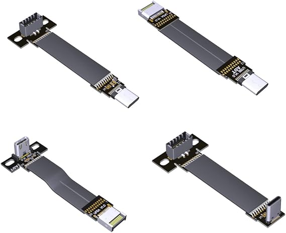 ADT-Link USB 3.1 Front Panel Header Type-E to USB-C Type C Connector Extension Wire Cable for A4-ITX Chassis Customized Side Panel USB Type-C Port (3cm, T6A-F9T-NC(Male to Female))