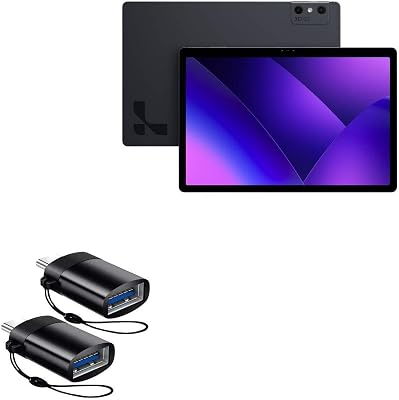 BoxWave Cable Compatible with Leia Lume Pad 2 - USB-C to A PortChanger 2-Pack, USB Type-C OTG USB Portable Keychain - Slate Black