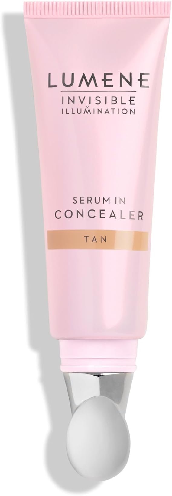 LUMENE Invisible Illumination Serum in Concealer | Tan Shade | For Brightening & Concealing Dark Circles | Lightweight, Multi-Use Makeup Infused with Vitamin E for Hydration | Vegan | 10 ml