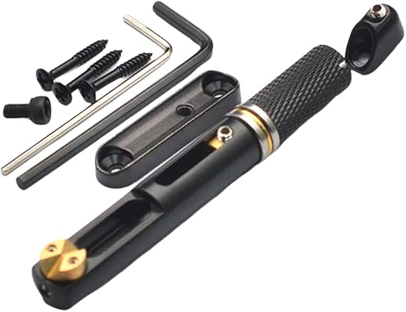 Saddle Headless Electric Guitar Bridge Tailpiece with Wrench for Headless Electric Guitar Black