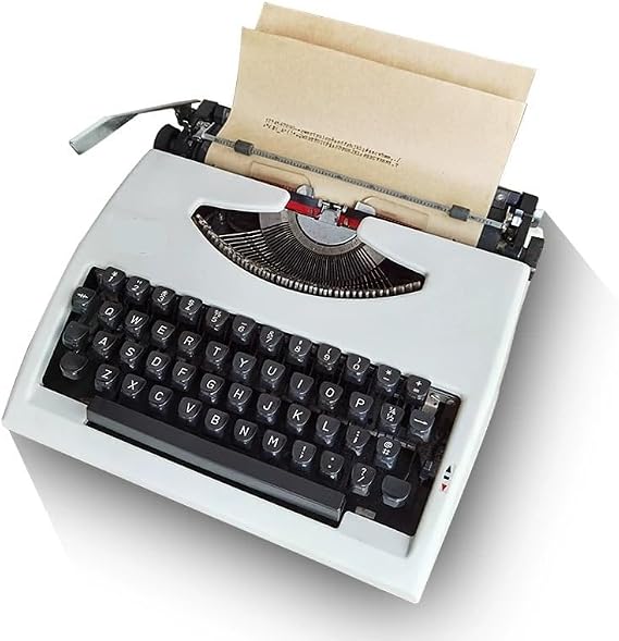 Traditional Portable Manual Typewriter Machine,Vintage Classic Retro Old Typewriter for Writers, Nostalgic Durable Typewriter Classic Word Processor Retro Style Writing Machine