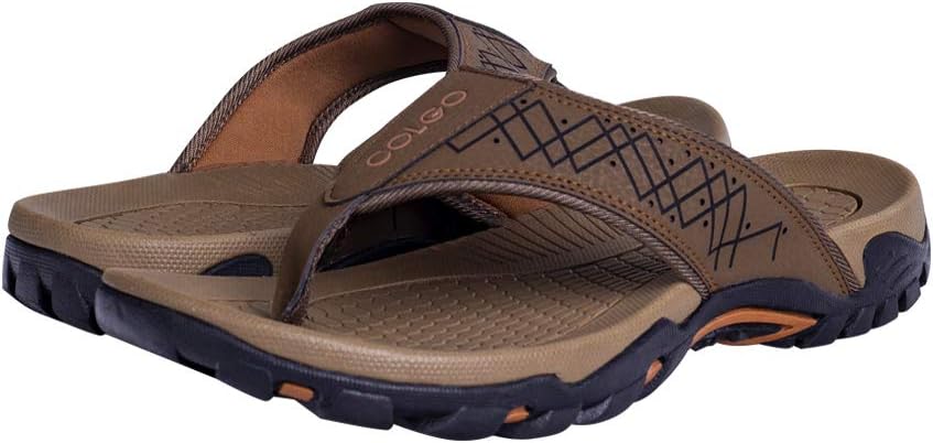 Mens Flip Flops Comfort Sport Thong Sandals for Indoor Outdoor Casual Beach Flip Flops for Men with Arch Support