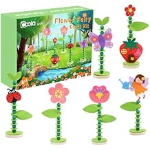 Coola Craft Kit Set for Preschool Kids, Educational Felt & Wood Flower Fairy Kit for Ages 3 4 5 6 7 8, Easy DIY Activity for Boys & Girls, Pack of 6