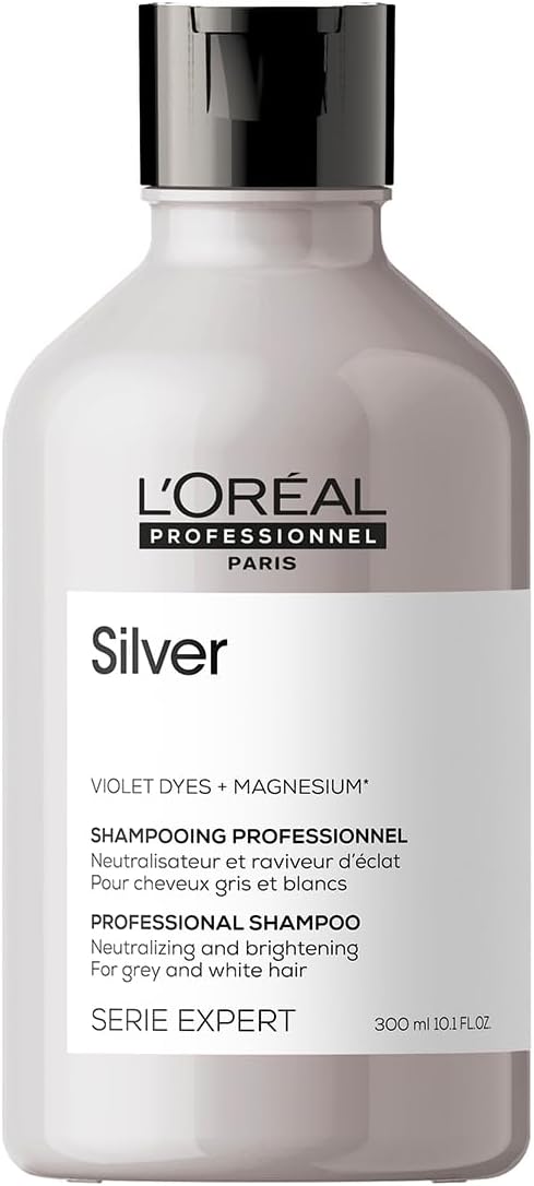 L'Oréal Professionnel Paris Serie Expert Silver Çok Açık Sarı, Gri Ve Beyaz Saçlar Için Renk Dengeleyici Mavi Şampuan 300ml
