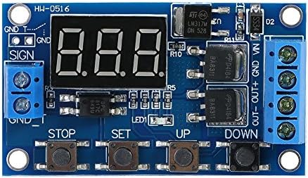 Programmable Cycle Timer Relay Module Digital LED Display DC5V to 30V Delay Switch Controller for Automation DIY