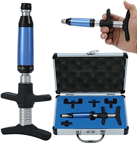 Manual Massager Chiropractic Adjusting Tool - 6 Levels Spinal Massager Portable Correction for Vertebrates, Thoracic Scoliosis, Spine Chiropractor Kit - Back Massage Body Relax (4 Head)