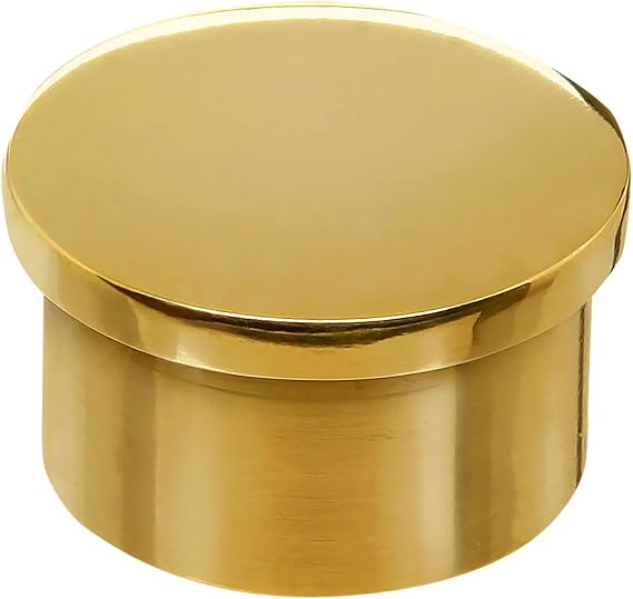 Lavi 1-1/2" Polished Brass Flush End Cap