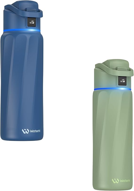 Boost 32 oz Smart Water Bottle Blue + Boost 24 oz Bottle Tendril Bundle