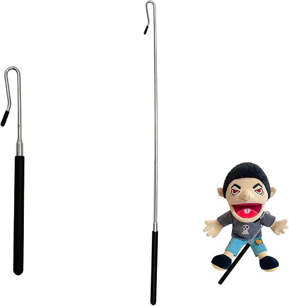 2 Pack Puppet Handles Arm Control Rod for Small and Large Puppets | 8-21 Inch Extendable Puppet Rods Hand Puppet Stick Adjustable,Metal Rod Accessory For Puppets,For Jeffy Puppet,Sml Puppets